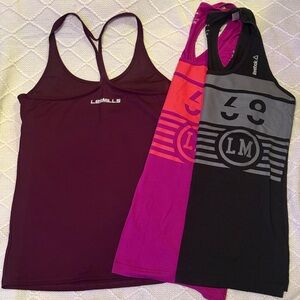 Reebok Purple and Hot Pink Racerback Tank Top
